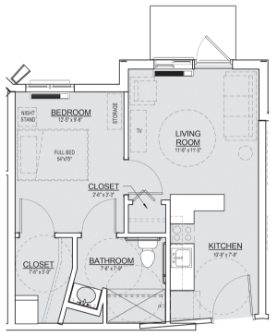 Orchard West One Bedroom Thumbnail