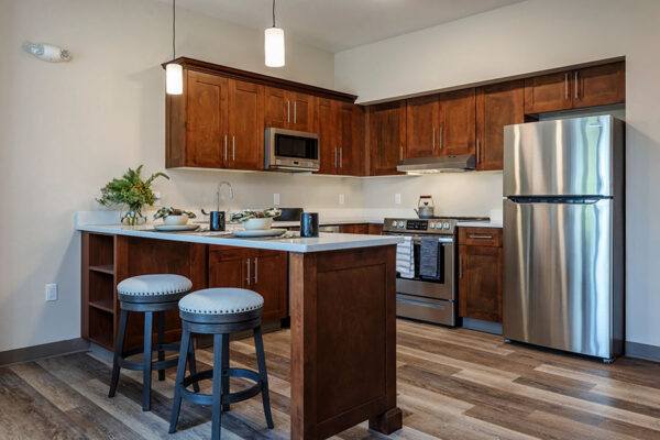 Fieldstone Bainbridge apartment kitchen