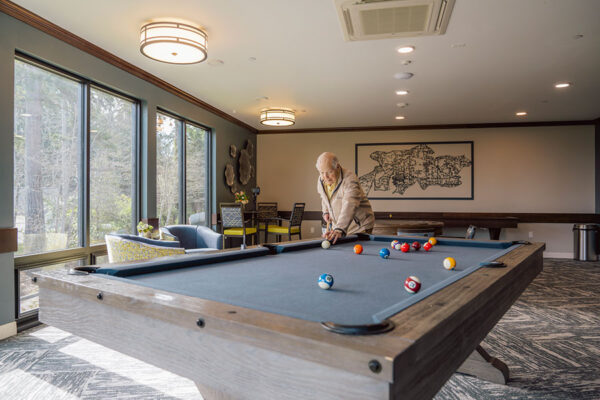 Fieldstone Bainbridge resident game room